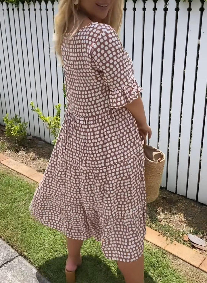 Nicola - Midi Dress with Short Sleeves