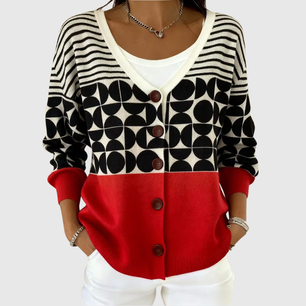 Comfortable Buttoned Knit Cardigan