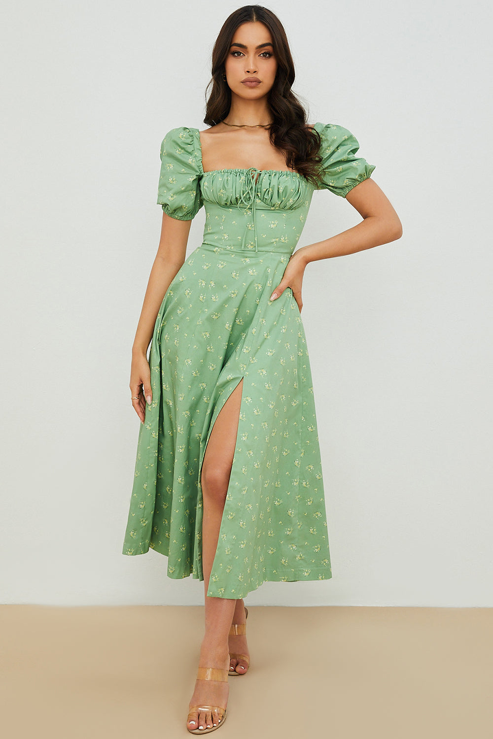 Aviana - Puff Sleeve Bloom Dress