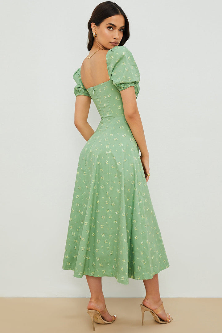 Aviana - Puff Sleeve Bloom Dress