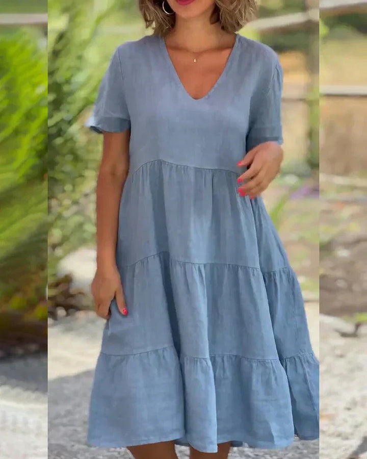 Bexley - Casual Summer Dress with V-Neck