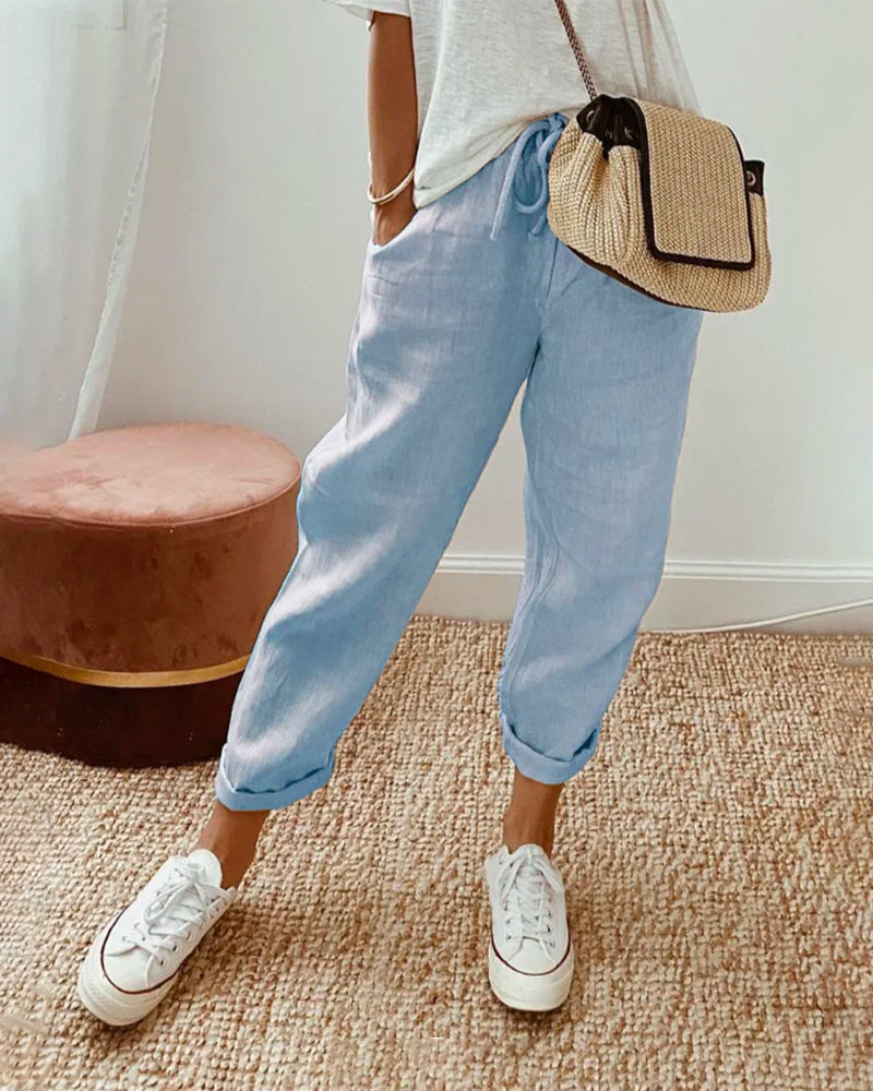 Elegant Comfort Fluid Trousers