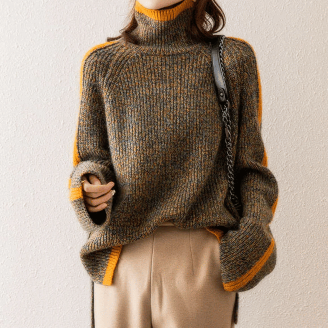 Britt | Melange Knit Turtleneck