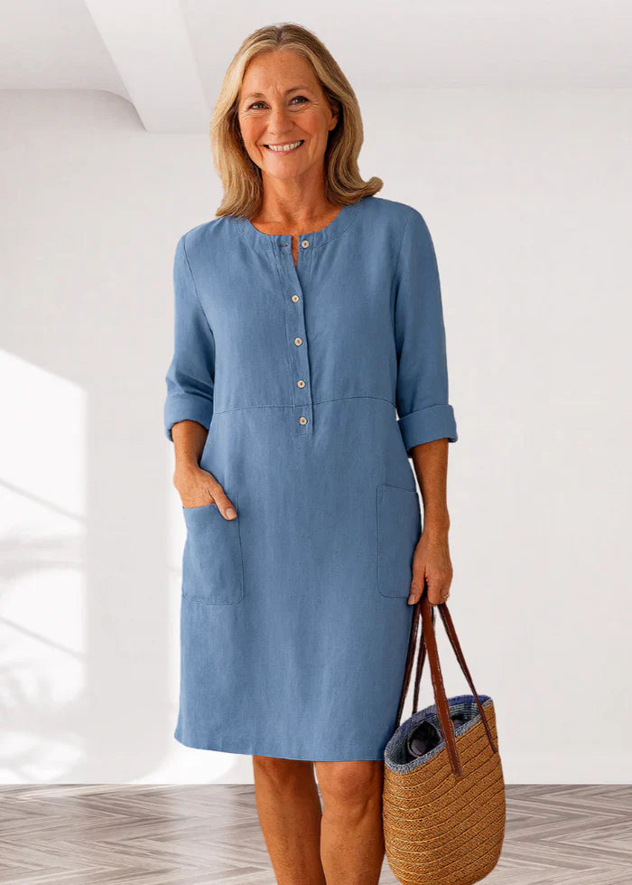 EVI | Casual women's dress with a relaxed fit and timeless look for every day