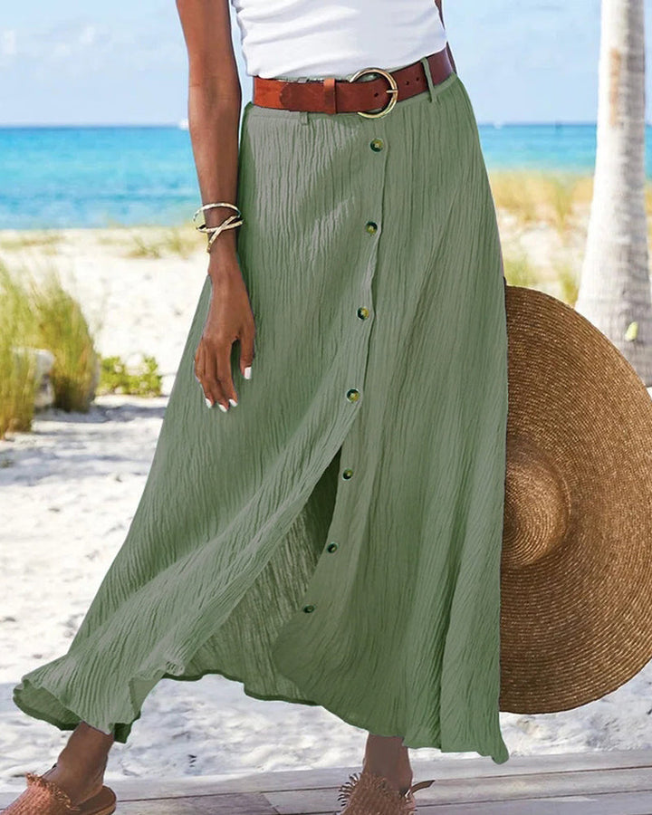 Syndy - Fluid Button Skirt