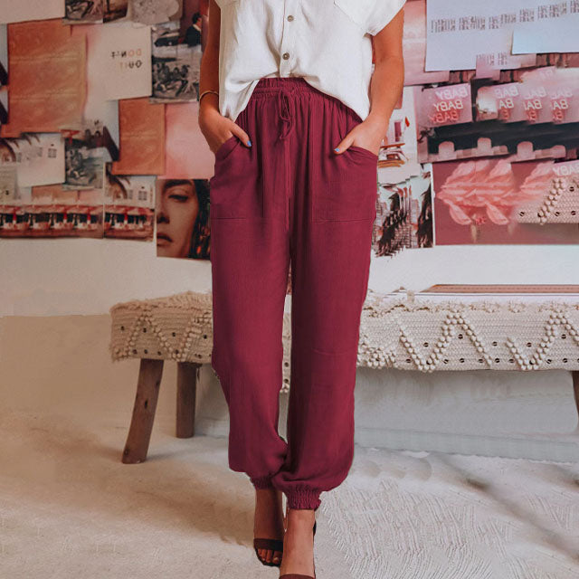 Kaeli – Elegant Trousers with Drawstring