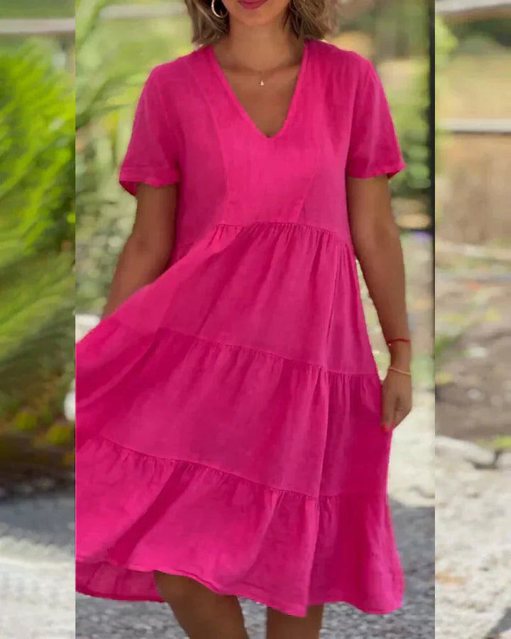 Bexley - Casual Summer Dress with V-Neck