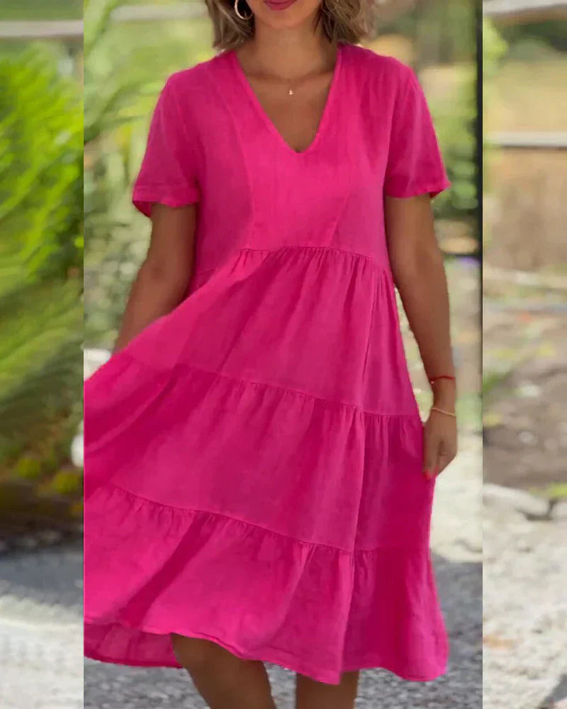 Bexley - Casual Summer Dress with V-Neck