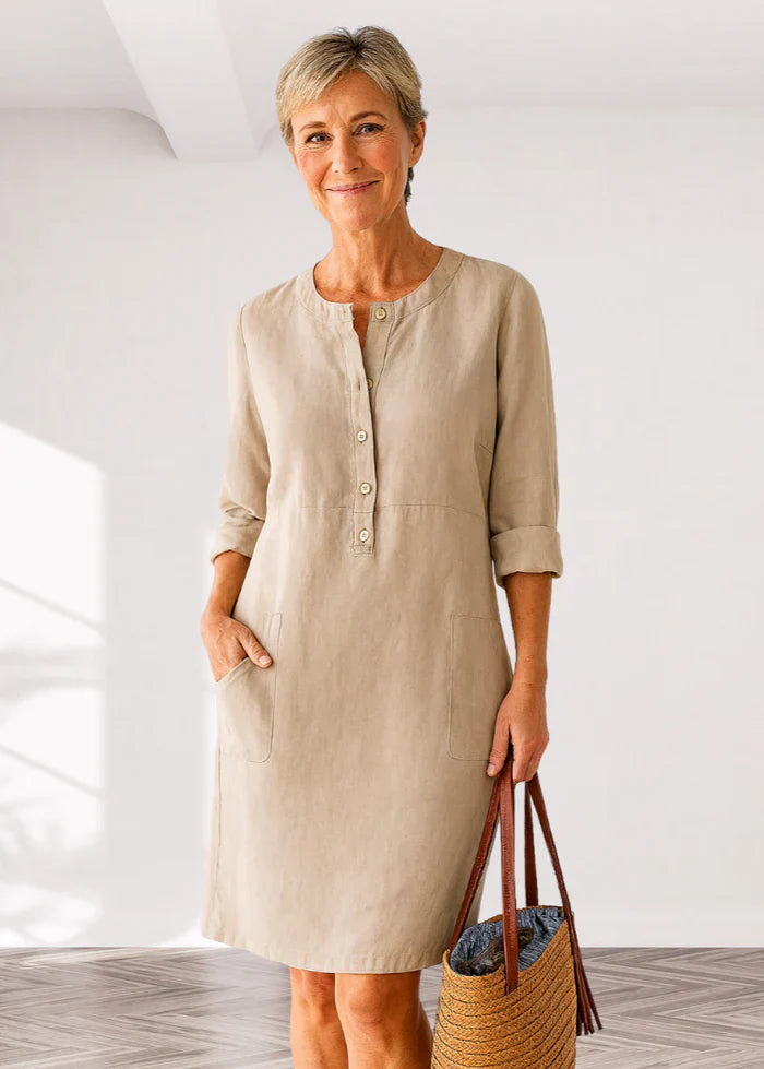 EVI | Casual women's dress with a relaxed fit and timeless look for every day