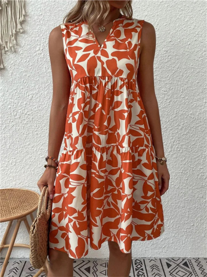 TASHA | MIDI FLUID DRESS WITH FLARED SILHOUETTE