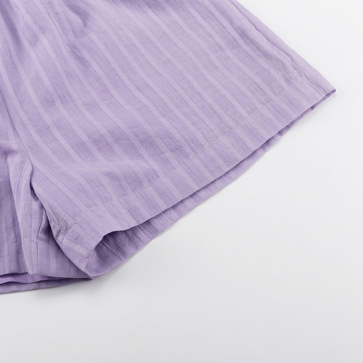 Viola - Button-Up Shirt and Breezy Shorts Set