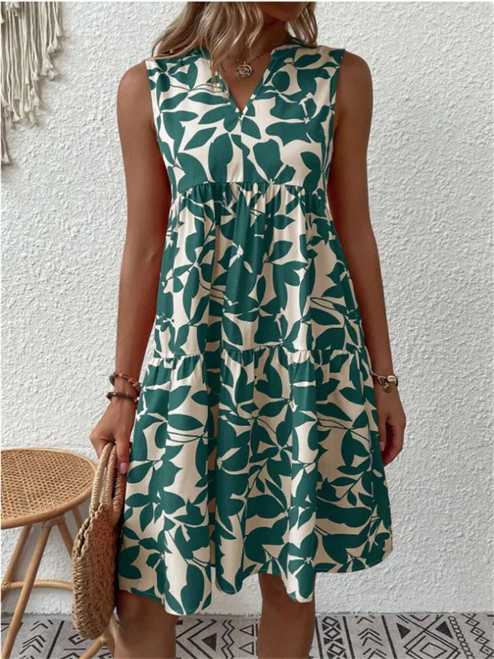 TASHA | MIDI FLUID DRESS WITH FLARED SILHOUETTE