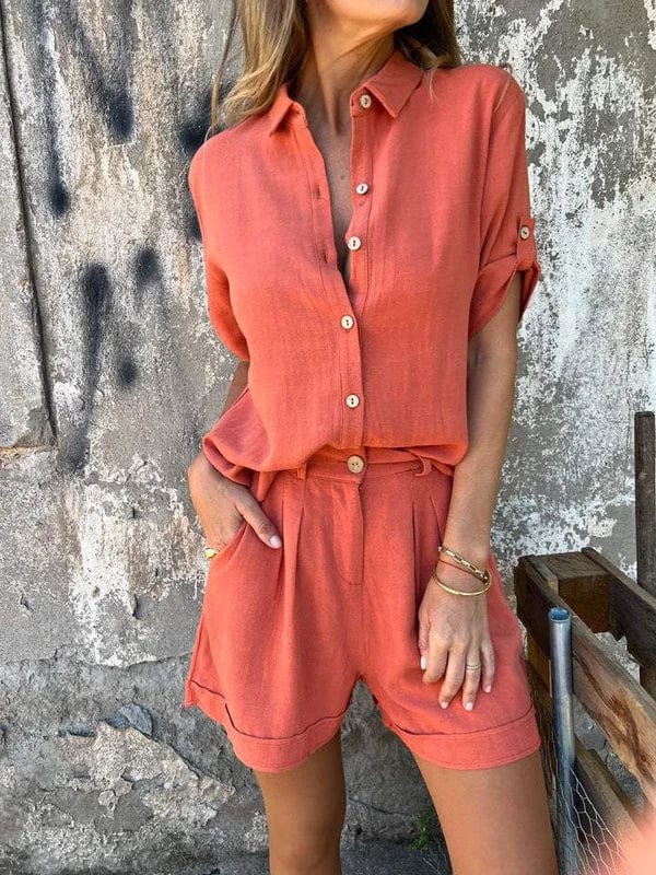 Melda - Airy Buttoned Set