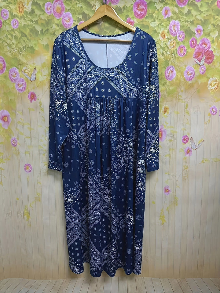 ELOWEN | CASUAL LONG-SLEEVED MIDI DRESS