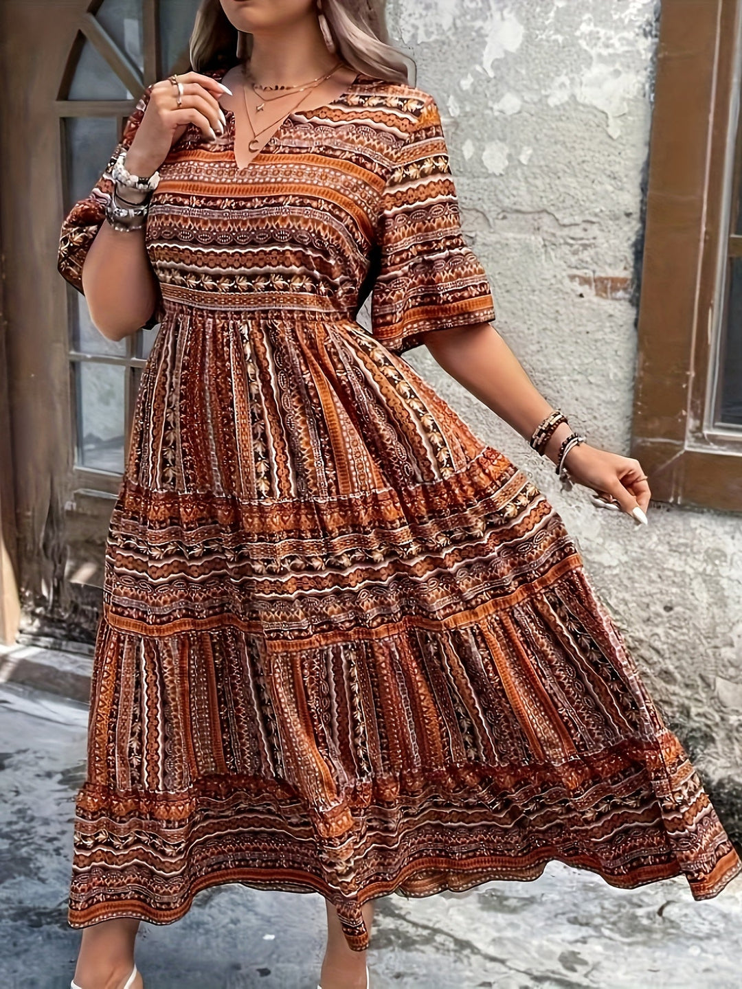 Joraine - Fluid Ethnic Dress