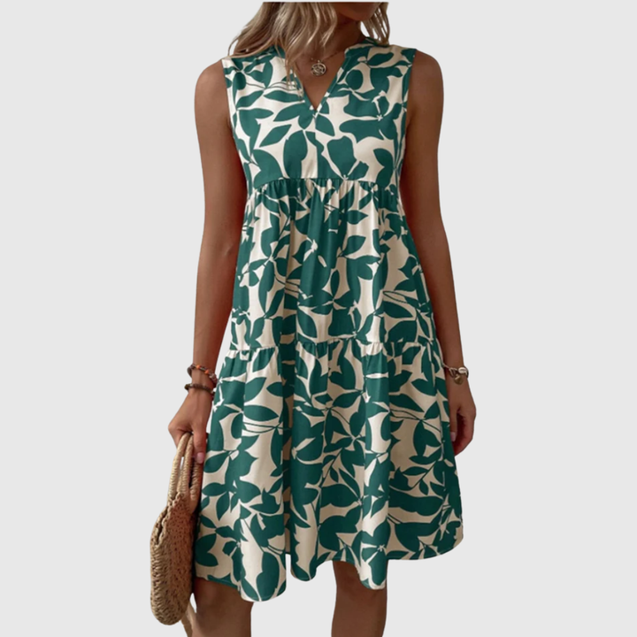 TASHA | MIDI FLUID DRESS WITH FLARED SILHOUETTE