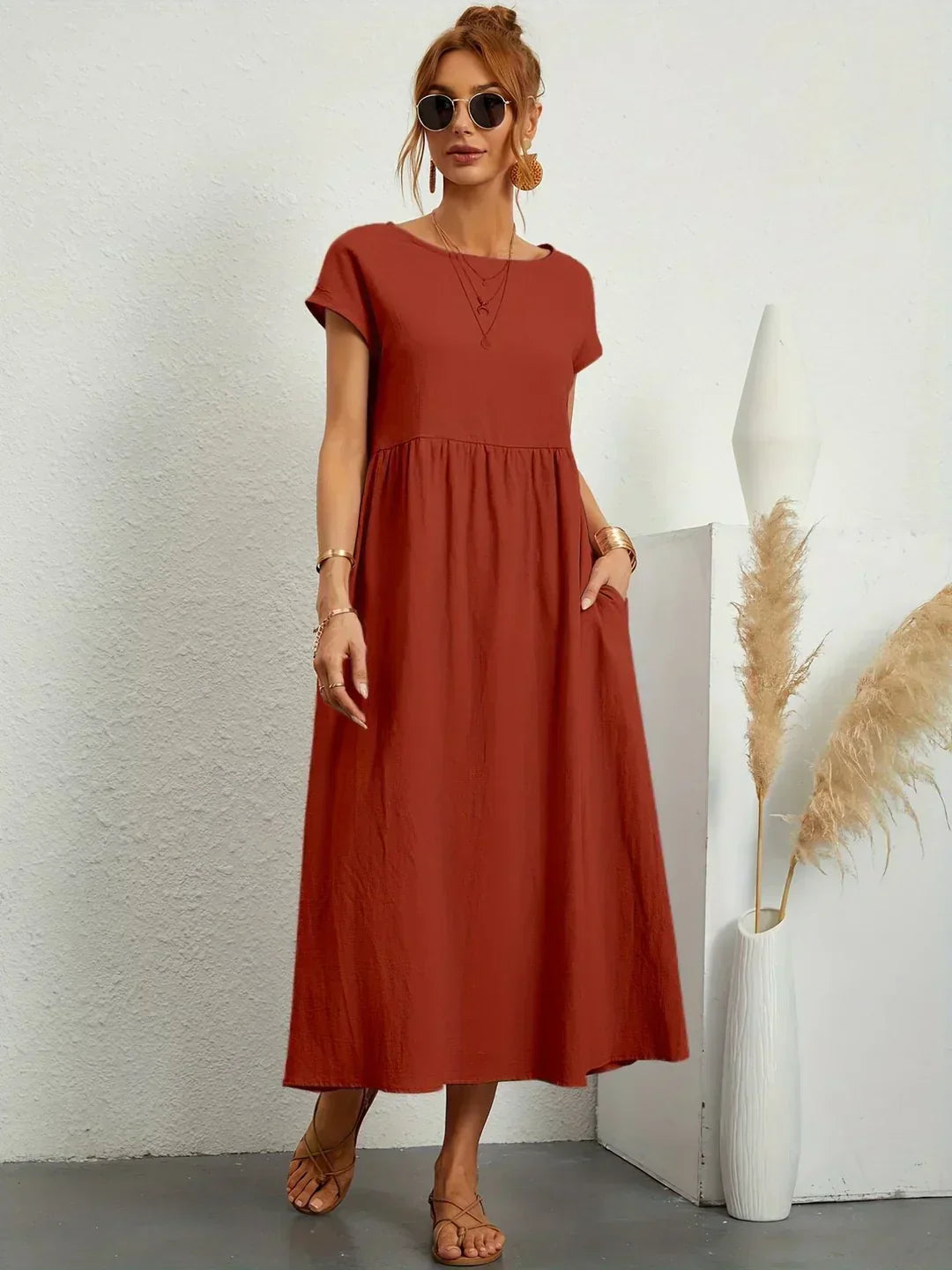 HEIKE | FLOATING MIDI DRESS OF TIMELESS ELEGANCE