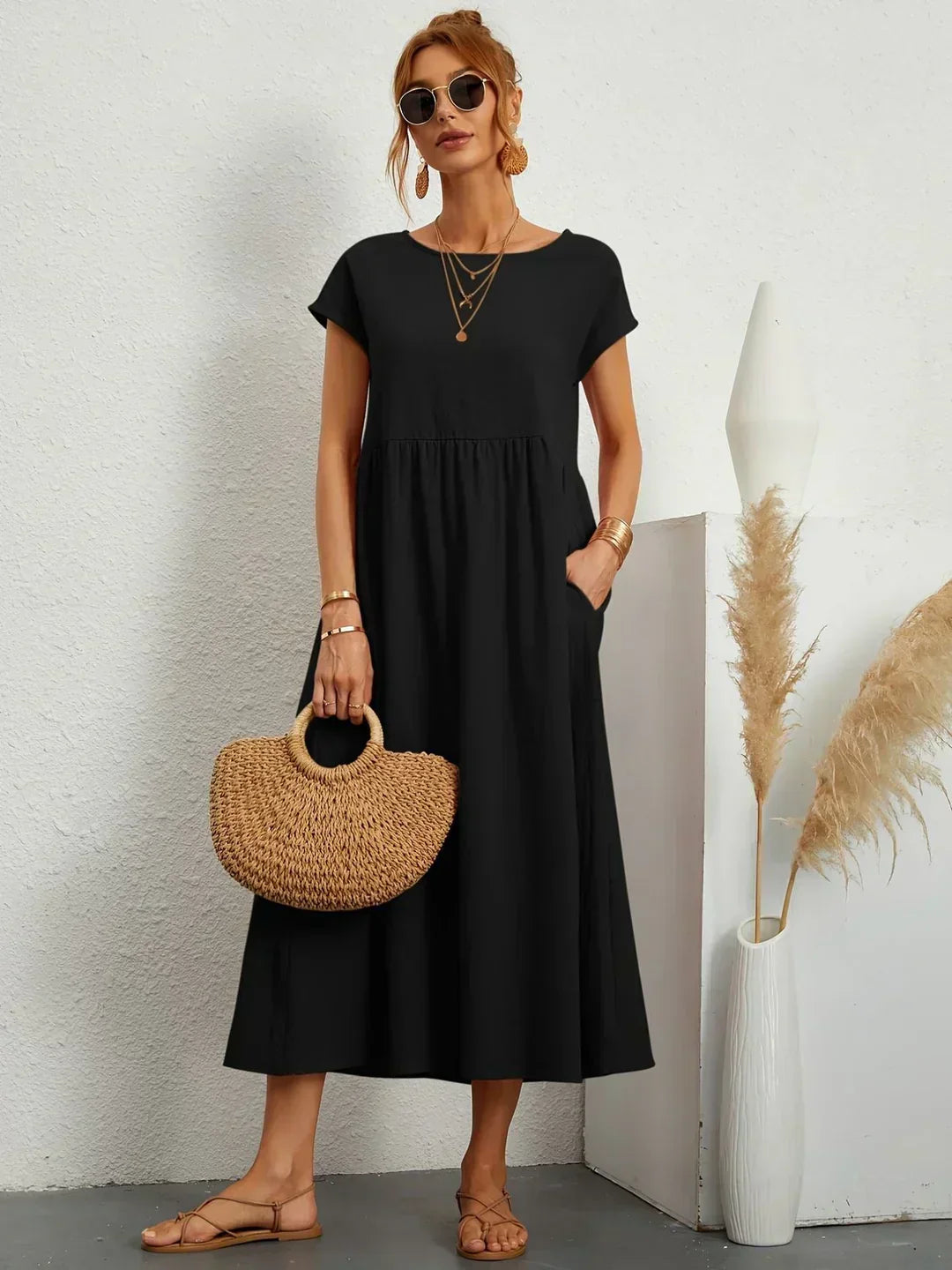 HEIKE | FLOATING MIDI DRESS OF TIMELESS ELEGANCE