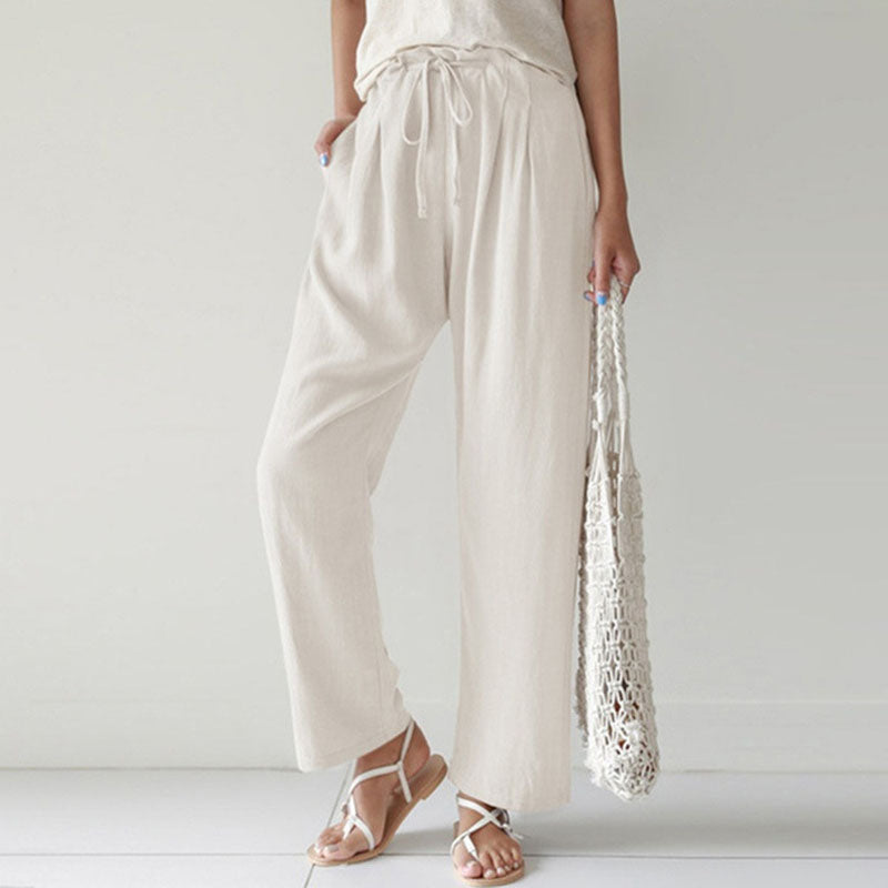 Vara - Relaxed Fit Drawstring Trousers