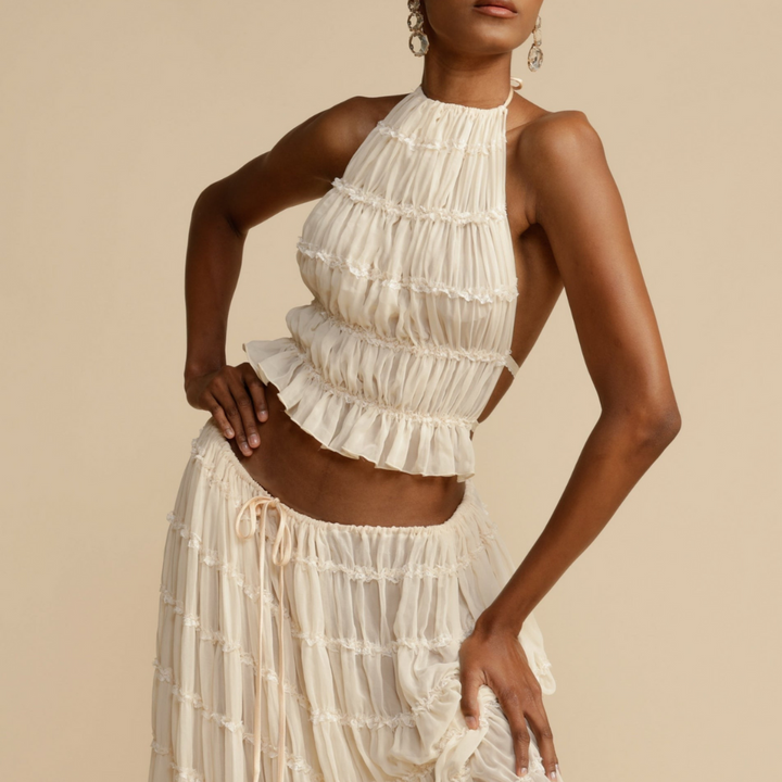 WENDY - Strap Top and Skirt Set