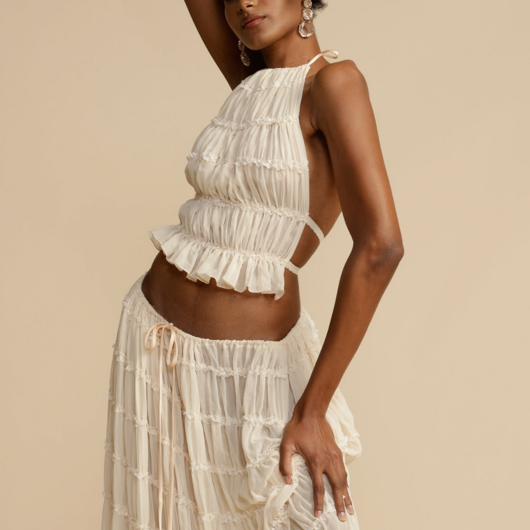 WENDY - Strap Top and Skirt Set