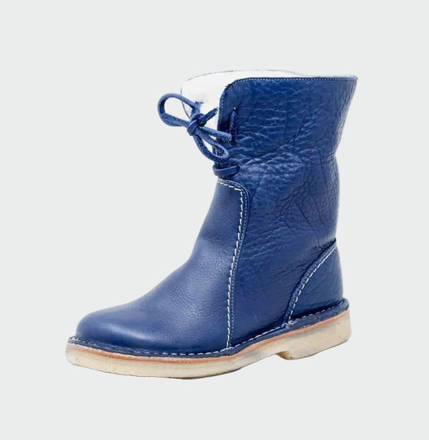 Waterproof Leather Men's Boots with Wool Lining