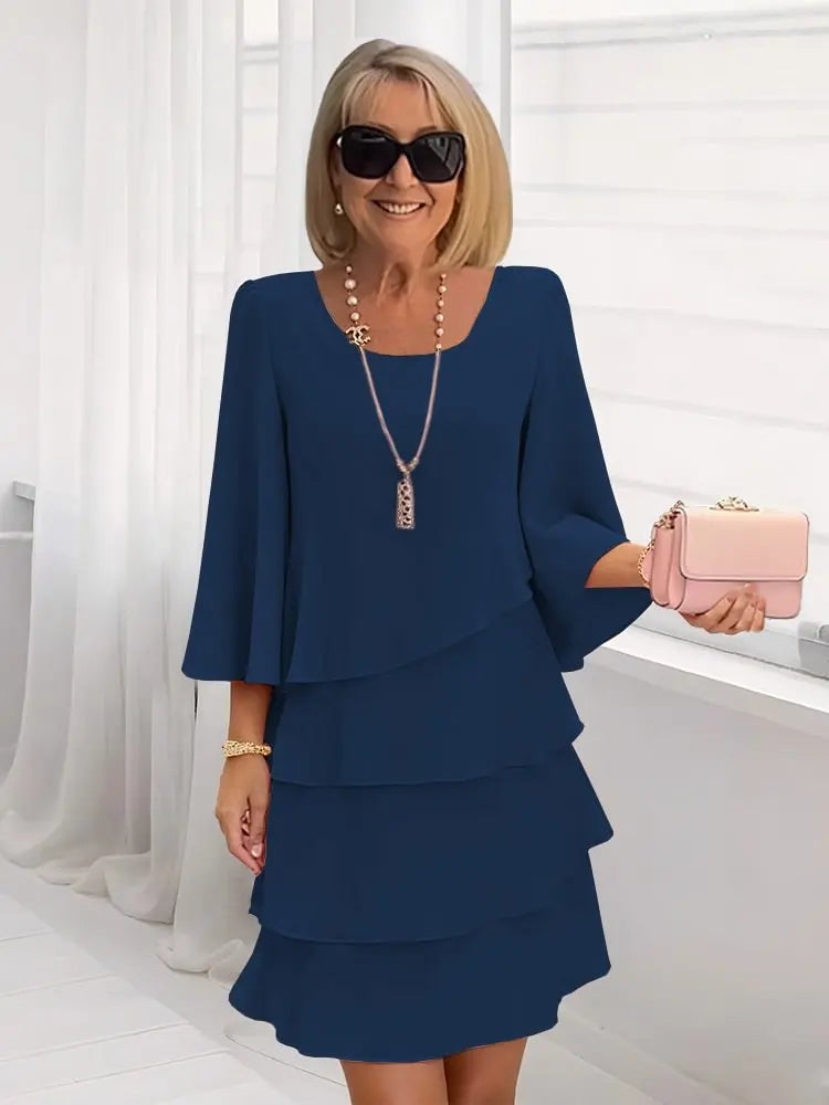 Élise | Elegant flowing dress with ruffles