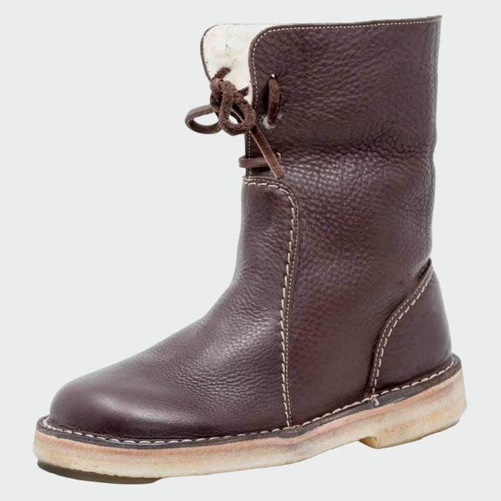Waterproof Leather Men's Boots with Wool Lining