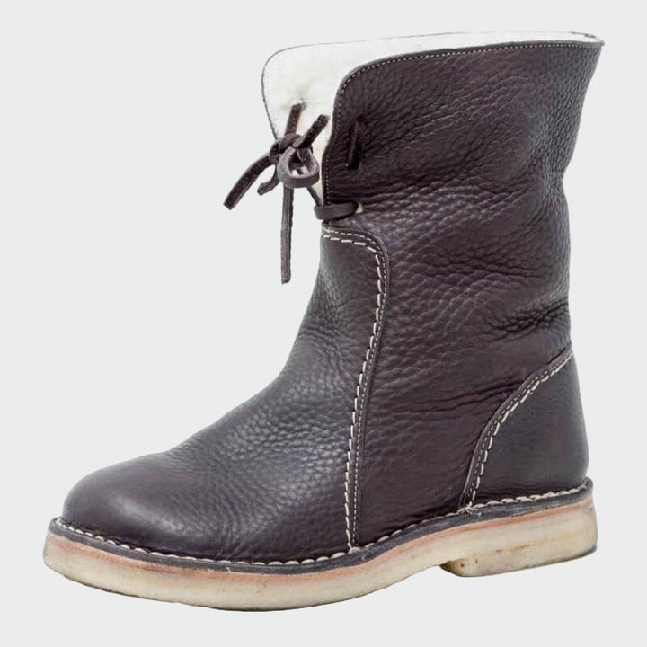 Waterproof Leather Men's Boots with Wool Lining