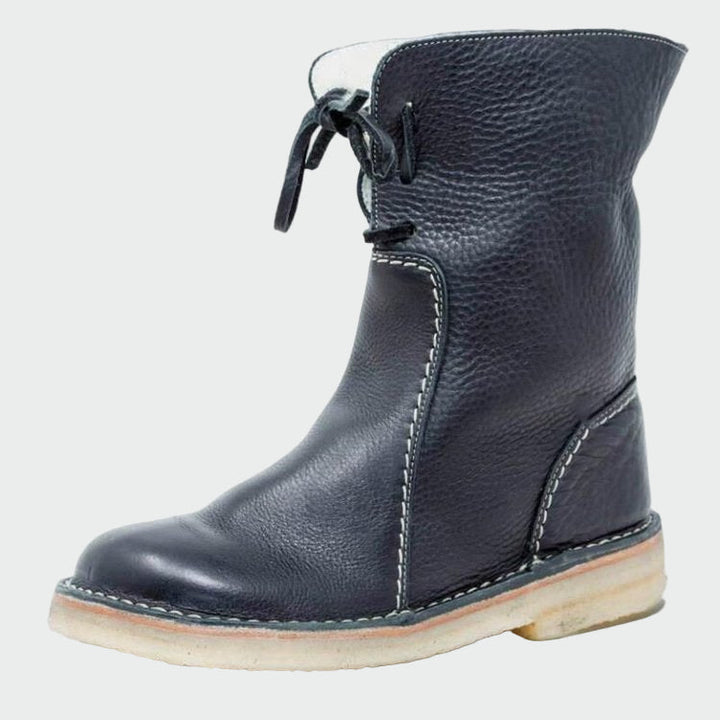 Waterproof Leather Men's Boots with Wool Lining