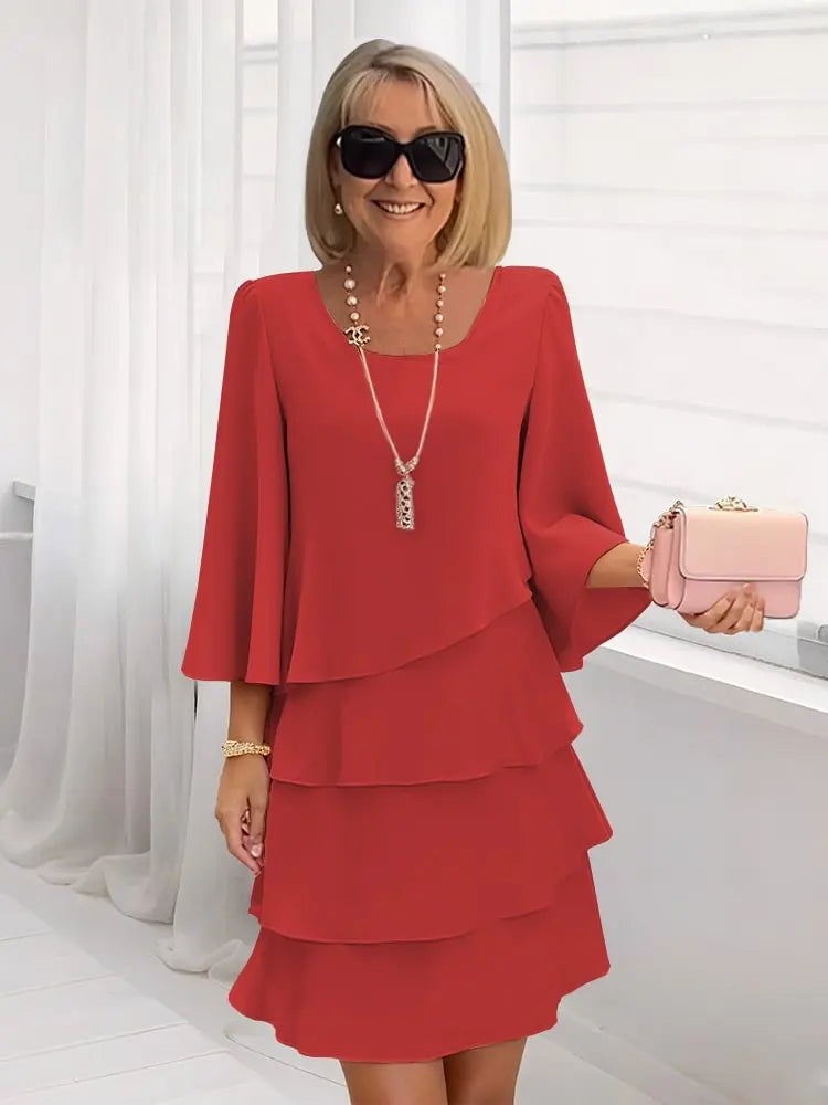 Élise | Elegant flowing dress with ruffles