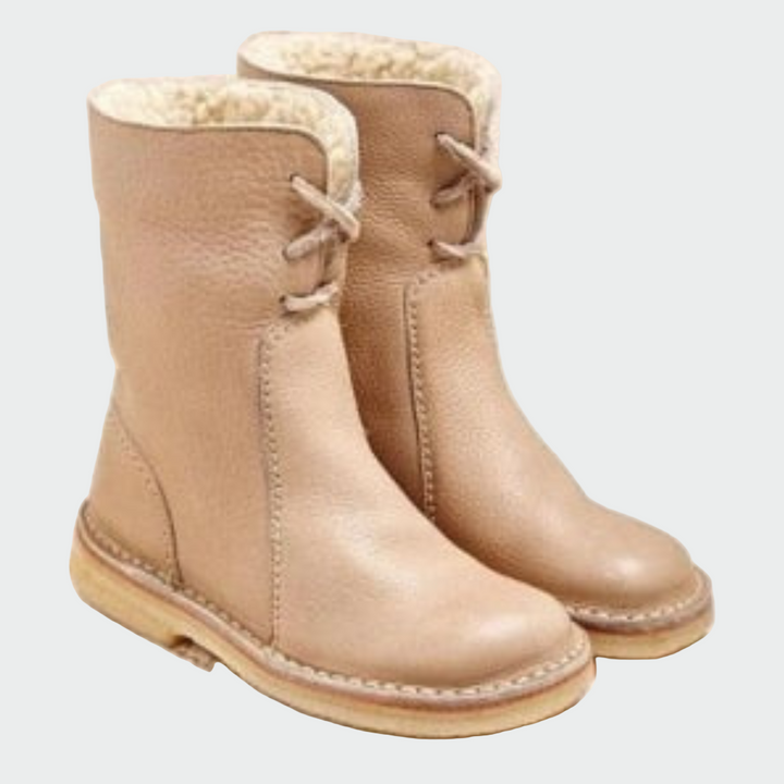 Waterproof Leather Men's Boots with Wool Lining