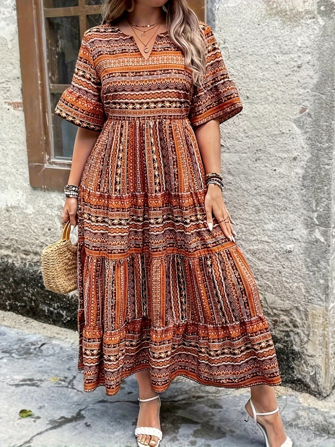 Joraine - Fluid Ethnic Dress