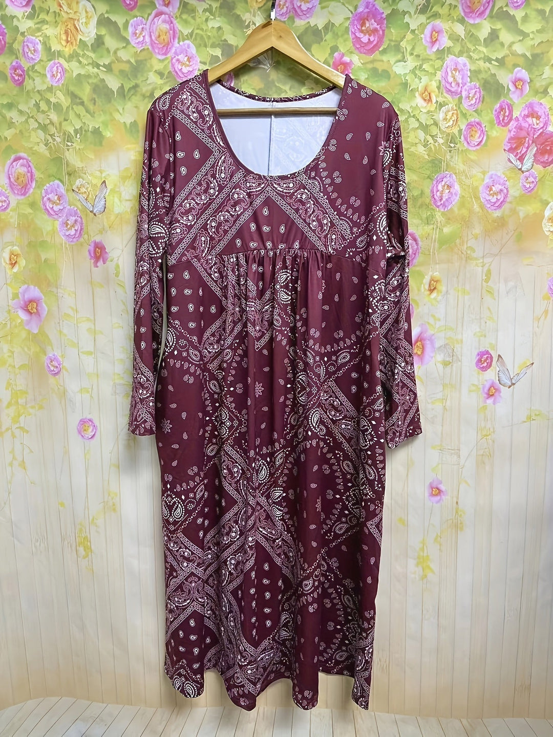 ELOWEN | CASUAL LONG-SLEEVED MIDI DRESS