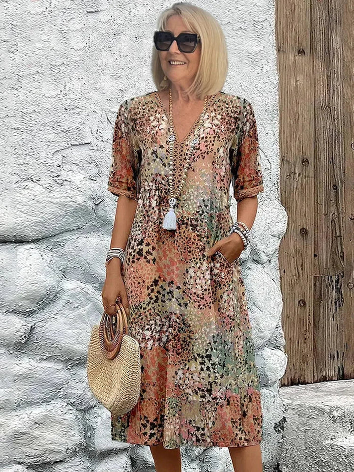 Dorina | V-Neck Printed Dress