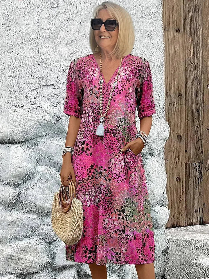 Dorina | V-Neck Printed Dress