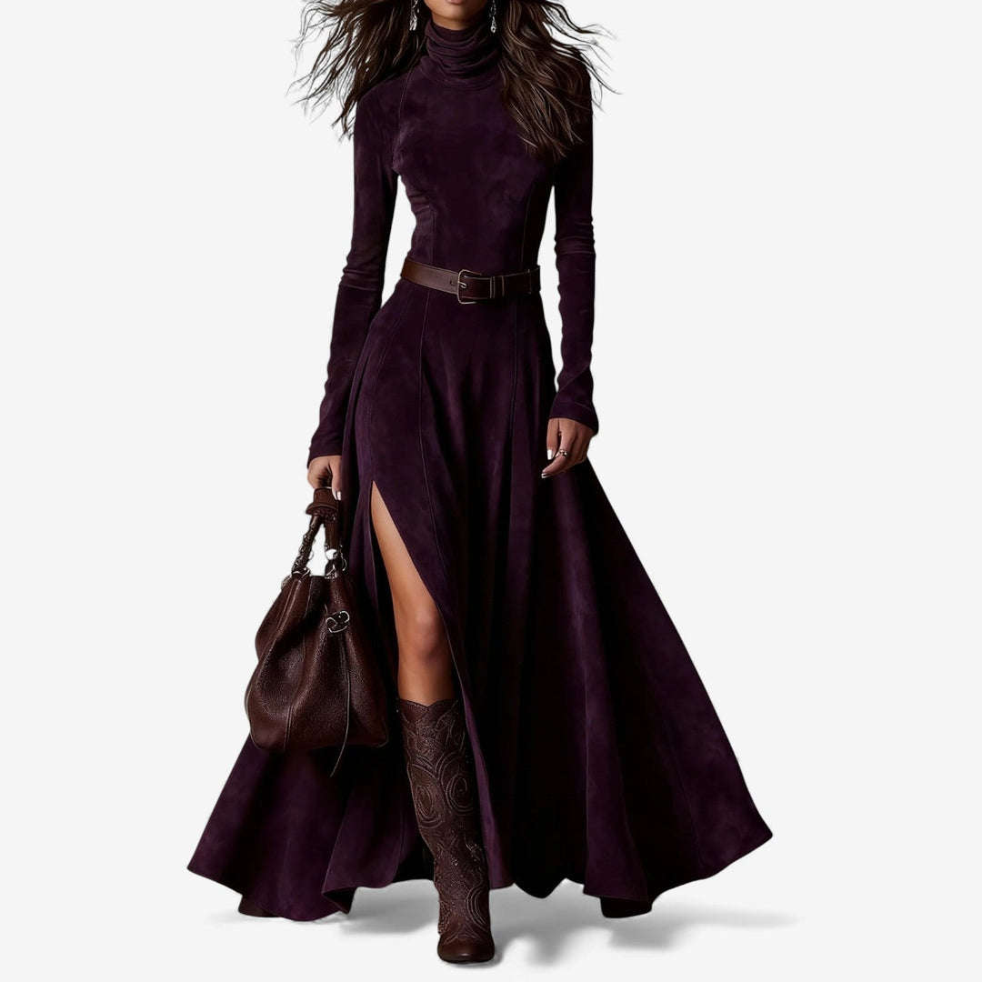 Élodie | Elegant long dress with included belt