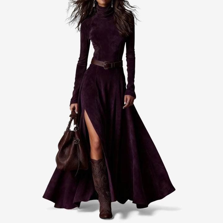 Élodie | Elegant long dress with included belt