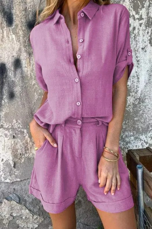 Melda - Airy Buttoned Set