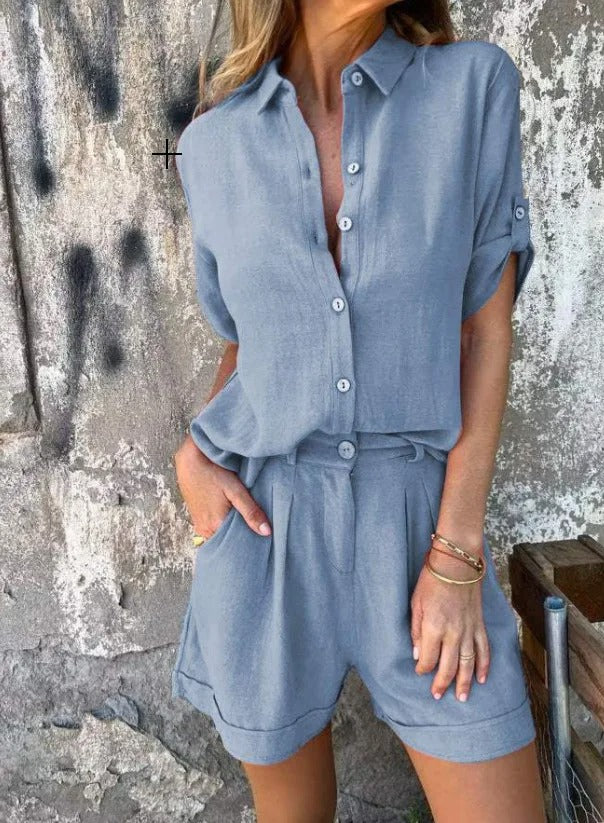 Melda - Airy Buttoned Set