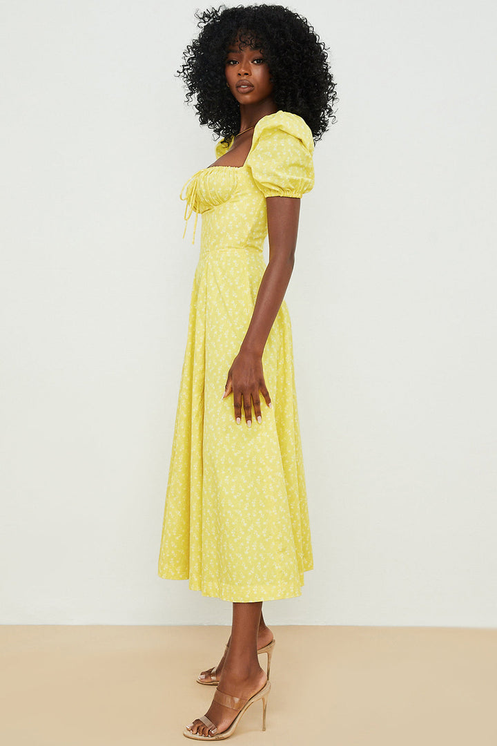 Aviana - Puff Sleeve Bloom Dress