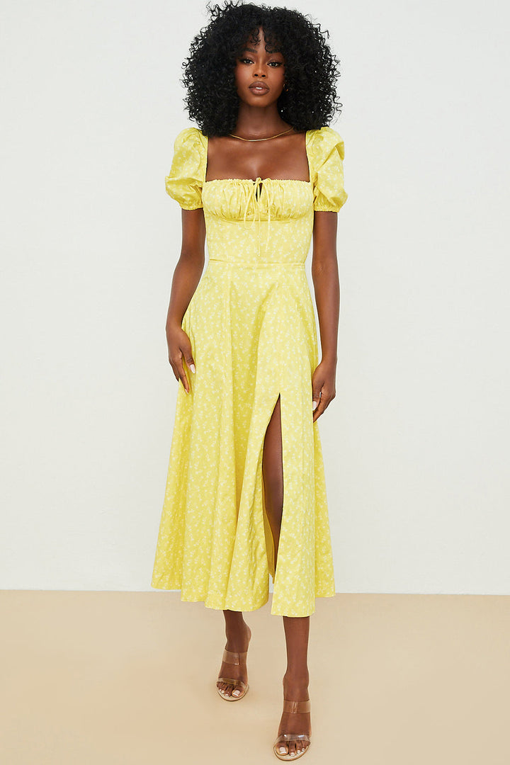 Aviana - Puff Sleeve Bloom Dress