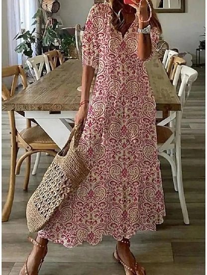LUNA | EFFORTLESS BOHO STYLE MIDI DRESS