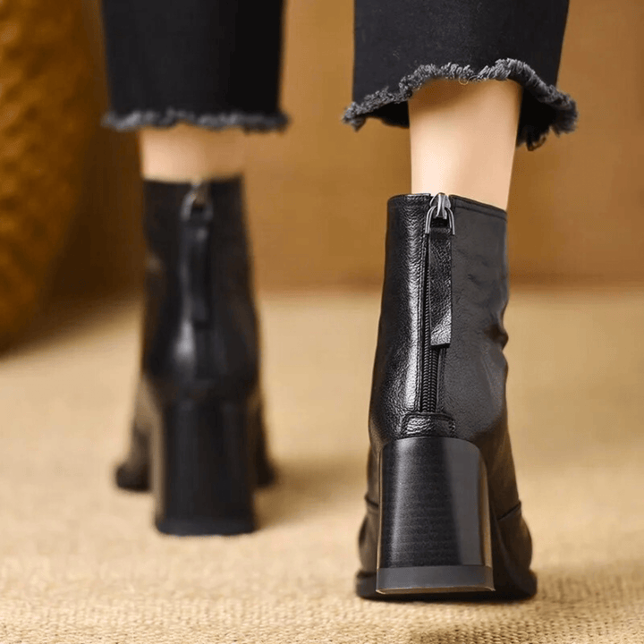 Claudia | Luxury Mid-Heel Ankle Boots